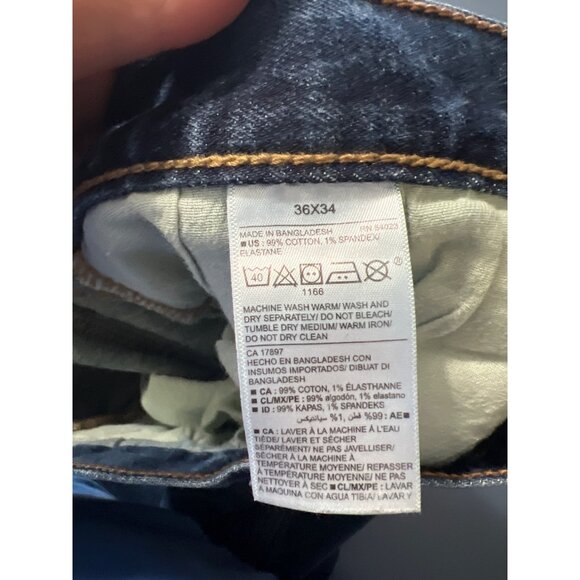 Old Navy Mens Slim Built-In Flex Jeans 36X34 Dark Wash Denim - Picture 10 of 11